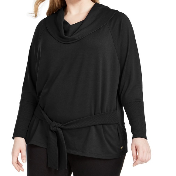 Ideology Tops - Ideology woman’s Plus Size Side Tie shirt top